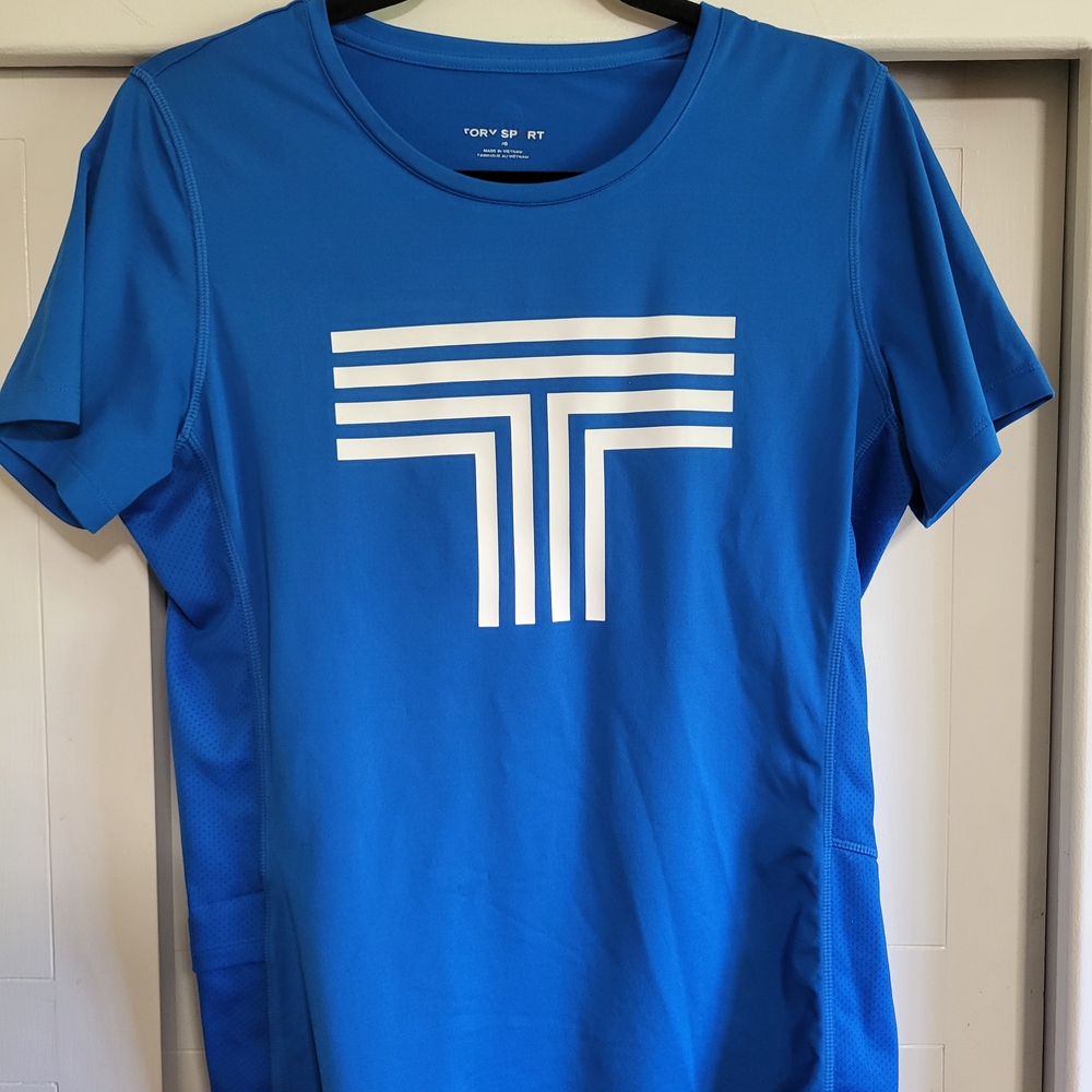 Tory Burch Vibrant Blue Short Sleeve Tee